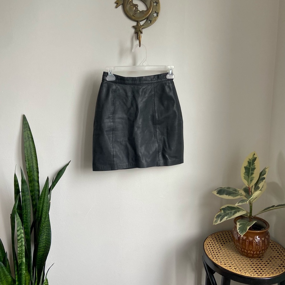 100% leather skirt